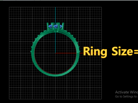 LUXURY DIMOND ENGAGEMENT RING 3D PRINTABLE MODEL 3D Print Model