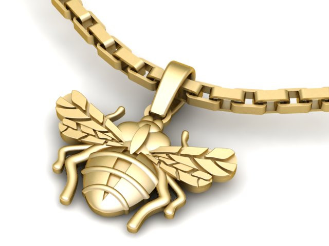 HONEY BEE PENDANT 3D PRINTABLE MODEL 3D 打印模型 .c4d .max .obj .3ds .fbx .stl .blend 