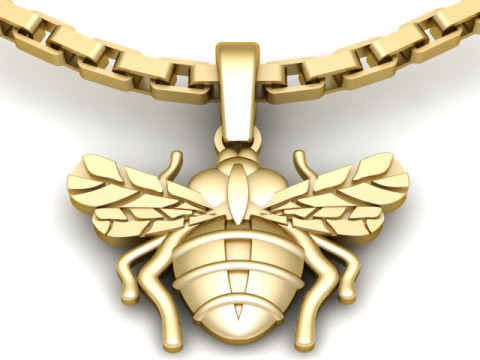 HONEY BEE PENDANT 3D PRINTABLE MODEL 3D 打印模型
