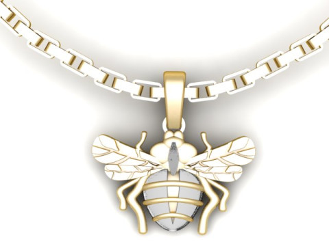 HONEY BEE PENDANT 3D PRINTABLE MODEL 3D 打印模型