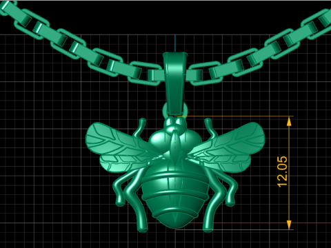 HONEY BEE PENDANT 3D PRINTABLE MODEL 3D 打印模型