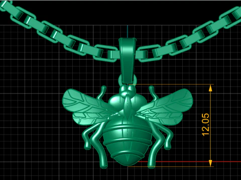 HONEY BEE PENDANT 3D PRINTABLE MODEL 3D Print Model