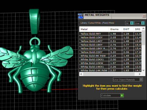 HONEY BEE PENDANT 3D PRINTABLE MODEL 3D 打印模型