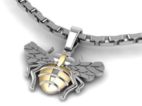 HONEY BEE PENDANT 3D PRINTABLE MODEL 3D 打印模型