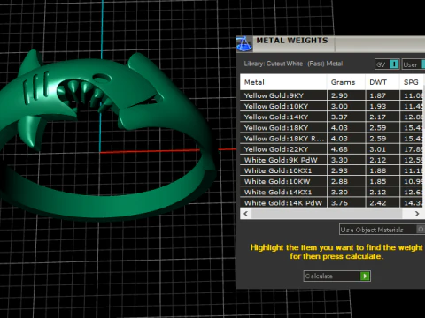 STYLISH SHARK FASHION MEN RING 3D PRINTABLE MODEL 3D Print Model