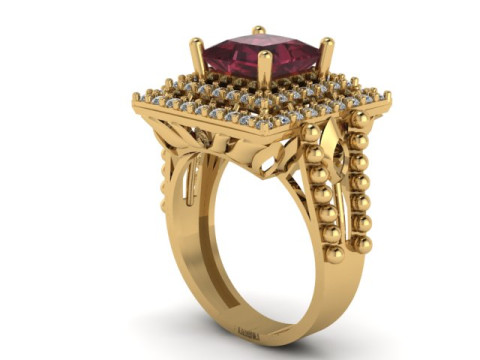 WOMEN EGAGEMENT RING 3D PRINRTABLE MODEL 3D-Druckmodell