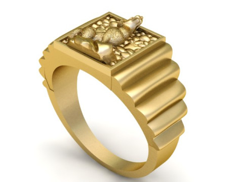 MENS FASHION RING FOR 3D PRINTABLE MODEL Modèles 3D en vedette