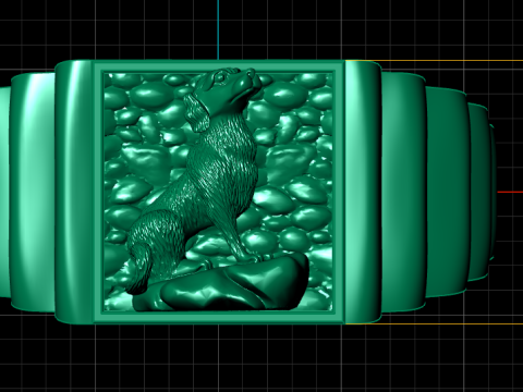 MENS FASHION RING FOR 3D PRINTABLE MODEL Modèles 3D en vedette
