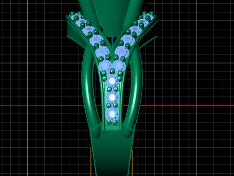 LUXURY ENGAGEMENT DIMOND RING 3D PRINTABLE MODEL 3D Print Model