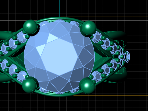 LUXURY ENGAGEMENT DIMOND RING 3D PRINTABLE MODEL 3Dプリントモデル