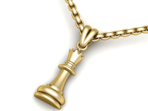 KING CHESS LOCKET 3D PRINTABLE MODEL 3D 打印模型