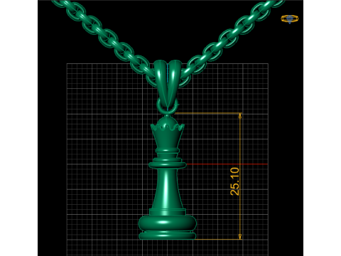 KING CHESS LOCKET 3D PRINTABLE MODEL 3D 打印模型