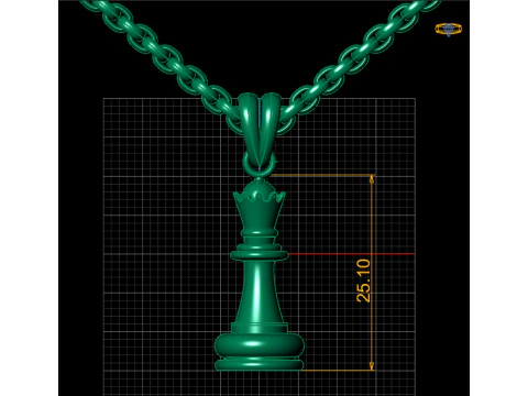 KING CHESS LOCKET 3D PRINTABLE MODEL 3D Print Model