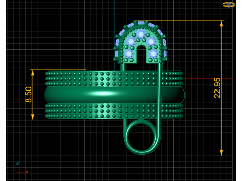 SAFETY PIN FOR WOMEN RING 3D PRINTABLE MODEL 3D Print Model