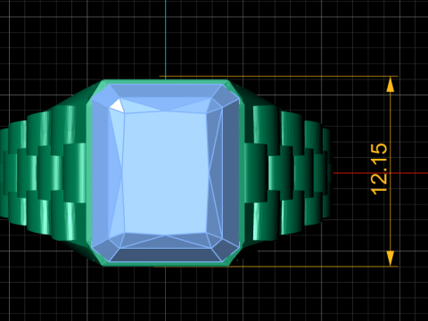 SMART WATCH STYLE RING 3D PRINTABLE MODEL 3D Print Model