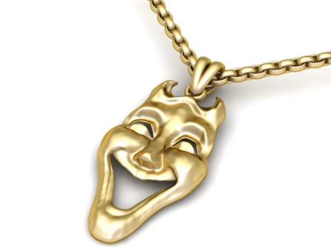 SMILE MASK PENDANT 3D PRINTABLE MODEL 3D Print Model