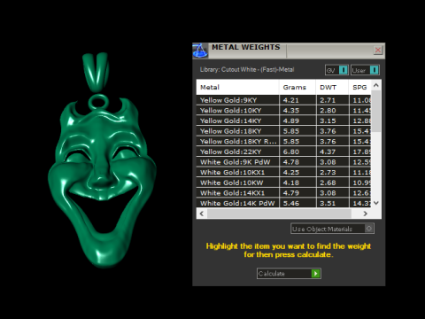 SMILE MASK PENDANT 3D PRINTABLE MODEL Model Cetak 3D