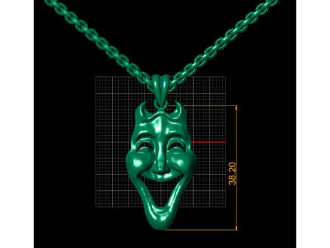 SMILE MASK PENDANT 3D PRINTABLE MODEL 3D Print Model