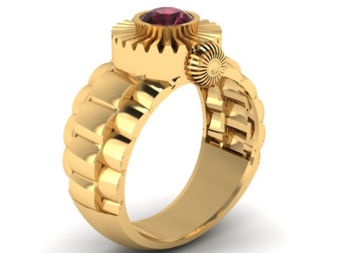 Rado watch ring for men 3d pritable model 3D Print Model