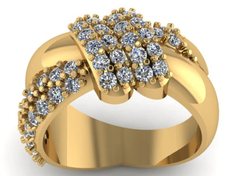 豪華なエンゲージメント ダイヤモンド リング 3D 印刷可能モデル 3Dプリントモデル