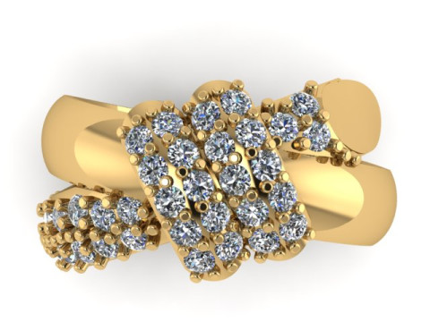 LUXURY ENGAGEMENT DIMOND RING 3D PRINTABLE MODEL 3D Print Model