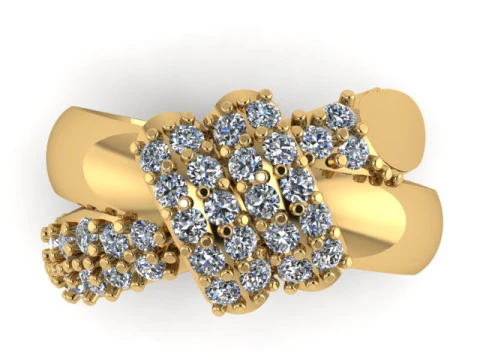 LUXURY ENGAGEMENT DIMOND RING 3D PRINTABLE MODEL 3D Print Model
