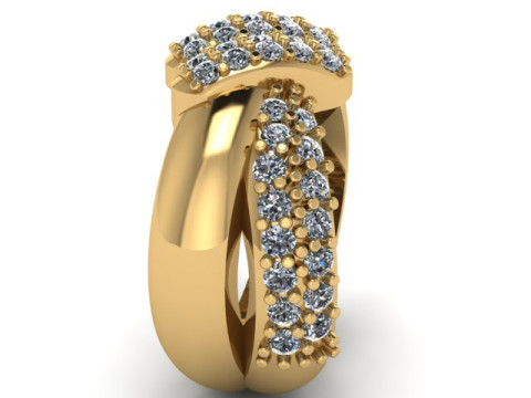 LUXURY ENGAGEMENT DIMOND RING 3D PRINTABLE MODEL 3D Print Model