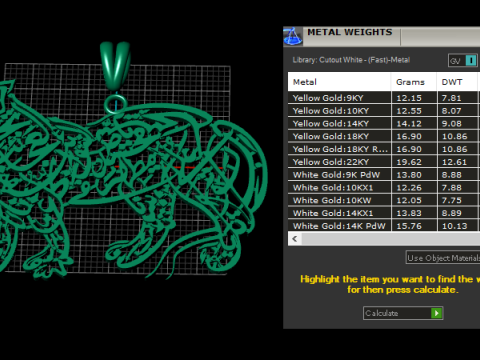 NAD E ALI PENDANT 3D PRINTABLE MODEL Modello di stampa 3D