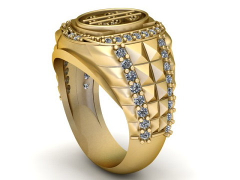 DOLOR SIGN RING 3D PRINTABLE MODEL Modèles 3D en vedette
