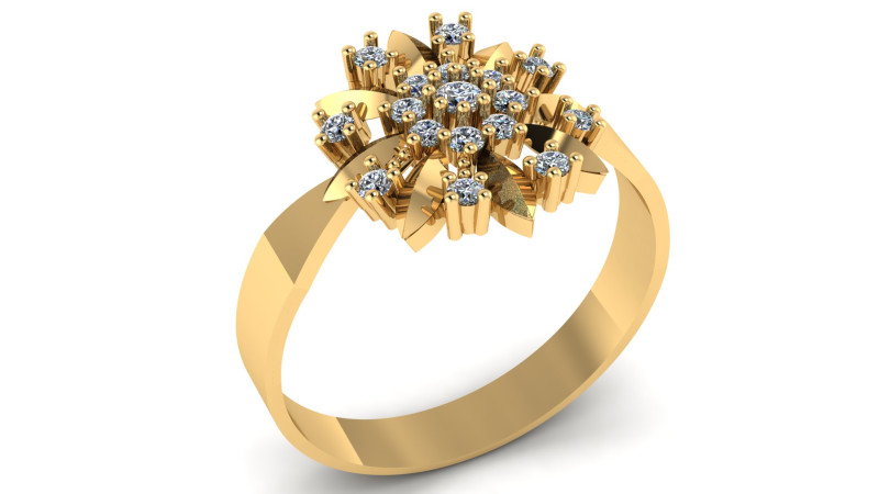 SOLITAIRE ENGAGEMENT DIMOND RING 3D PRINTABLE MODEL Modèles 3D en vedette .c4d .max .obj .3ds .fbx .stl .blend 