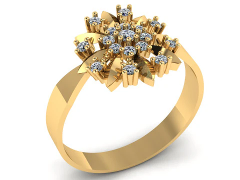 SOLITAIRE ENGAGEMENT DIMOND RING 3D PRINTABLE MODEL 3D Print Model