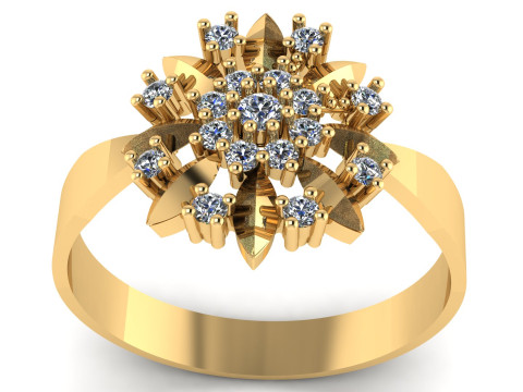 SOLITAIRE ENGAGEMENT DIMOND RING 3D PRINTABLE MODEL Modèles 3D en vedette
