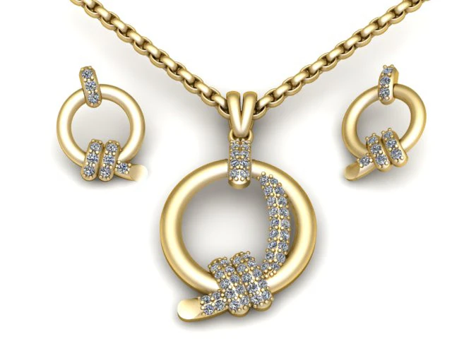 DOYEL PENDANT SET 3D PRINTABLE MODEL 3D Print Model .c4d .max .obj .3ds .fbx .stl .blend 