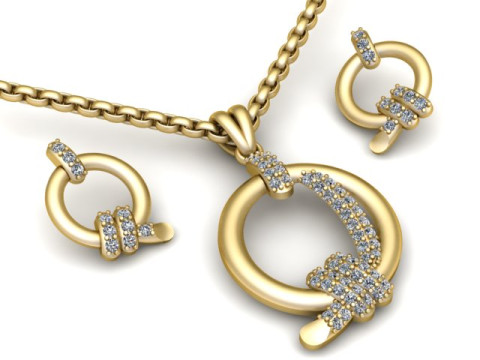 DOYEL PENDANT SET 3D PRINTABLE MODEL 3Dプリントモデル