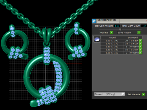 DOYEL PENDANT SET 3D PRINTABLE MODEL 3Dプリントモデル