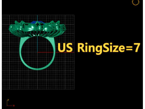 Fashion Flower Ring 3d Printable Model 3D Print Model