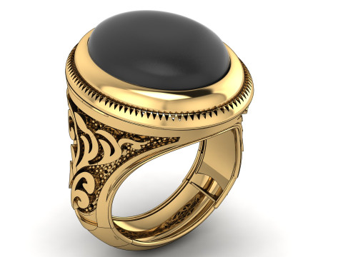 TURKISH MEN FASHION RING 3D PRINTABLE MODEL 3D 프린트 모델