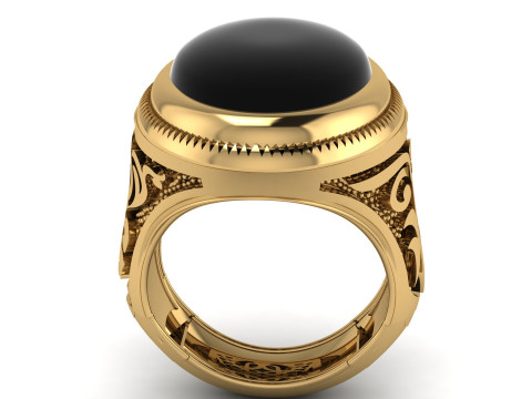 TURKISH MEN FASHION RING 3D PRINTABLE MODEL 3D 프린트 모델