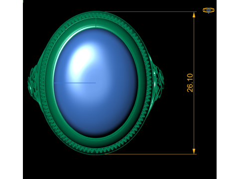 TURKISH MEN FASHION RING 3D PRINTABLE MODEL 3D 프린트 모델
