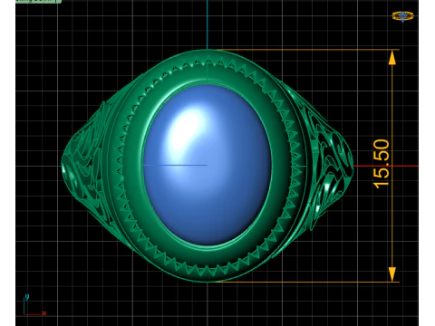 TURKISH MEN FASHION RING 3D PRINTABLE MODEL 3D Print Model