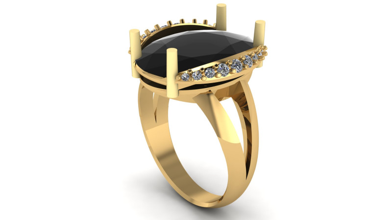 WEDDING DIMOND RING 3D PRINTABLE MODEL Modèles 3D en vedette .c4d .max .obj .3ds .fbx .stl .blend 