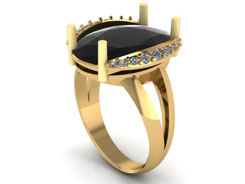 웨딩 다이아몬드 반지 3D 프린트 가능 모델 3D 프린트 모델