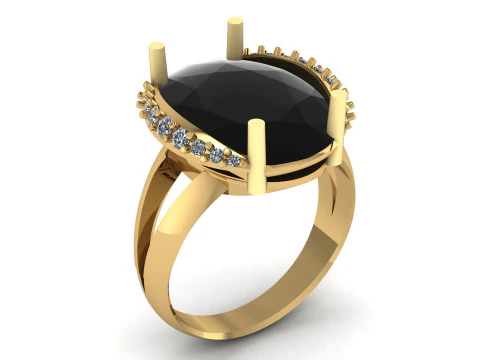WEDDING DIMOND RING 3D PRINTABLE MODEL 3D Print Model