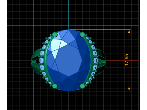 WEDDING DIMOND RING 3D PRINTABLE MODEL 3D Print Model