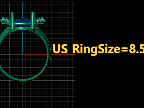 WEDDING DIMOND RING 3D PRINTABLE MODEL 3D Print Model