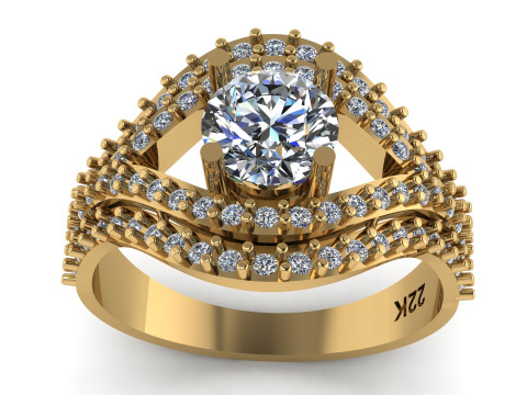 WEDDING RING 3D MODEL IN CULTS 3D PRINTABLE MODEL 3D Принт Модель