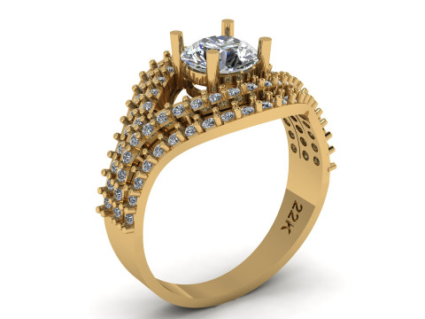 WEDDING RING 3D MODEL IN CULTS 3D PRINTABLE MODEL Model do druku 3D