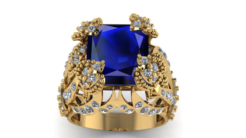 LUXURY WEDDING RING 3D PRINTABLE MODEL Model Cetak 3D .c4d .max .obj .3ds .fbx .stl .blend 
