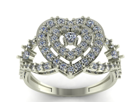 ENGAGEMENT DIMOND RING 3D PRINTABLE MODEL Modèles 3D en vedette
