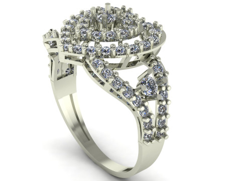 ENGAGEMENT DIMOND RING 3D PRINTABLE MODEL 3D Print Model